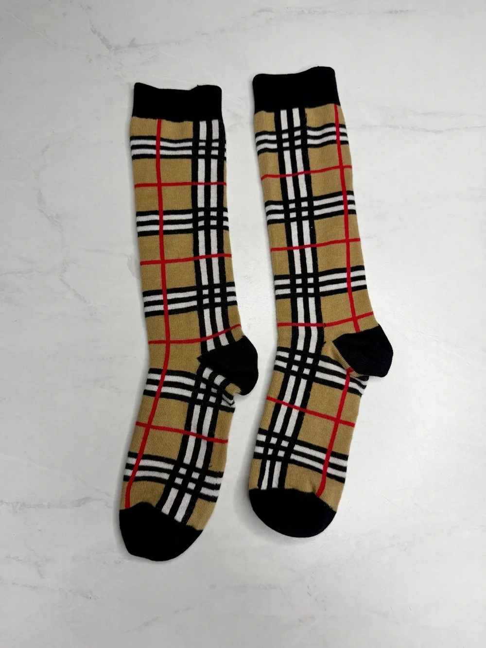 Burberry Kids Plaid Check Knee-High Socks